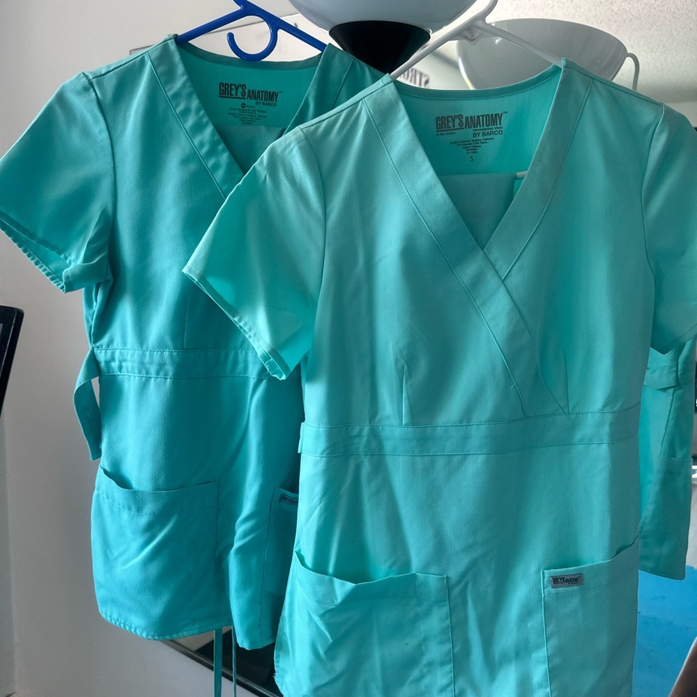 Grey's Anatomy Aqua Scrub Tops
